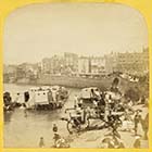 Beach and Bathing Machines [Blanchard Stereoview 1860s]